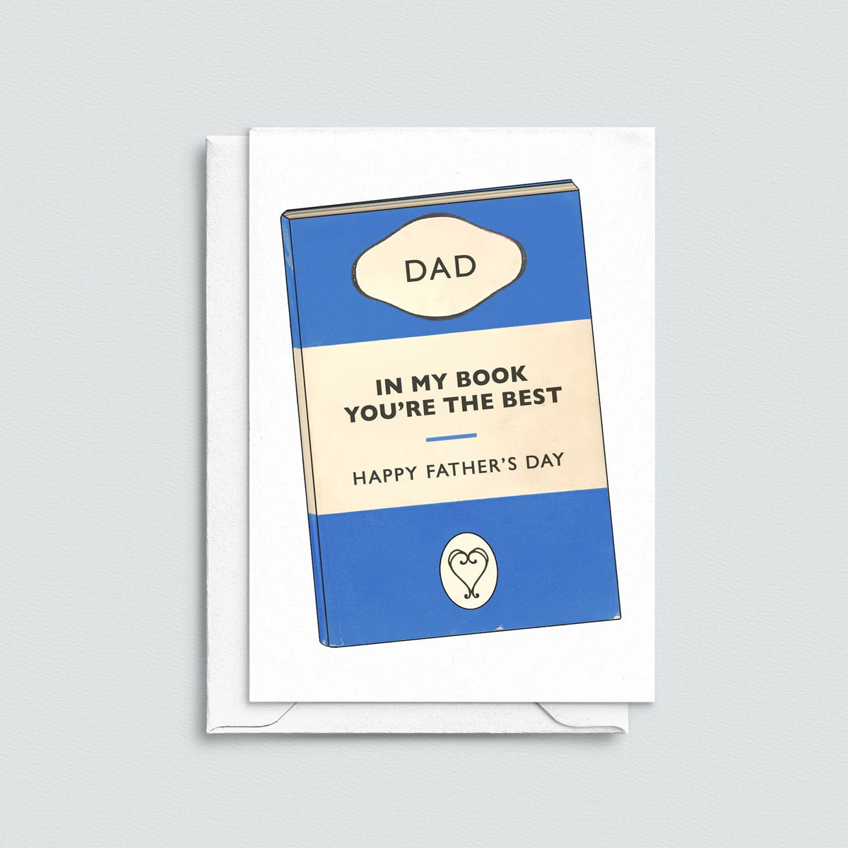 A father's day card that is perfect for book loving dads