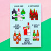 Boozy 'Twelve Days Of Christmas' Card