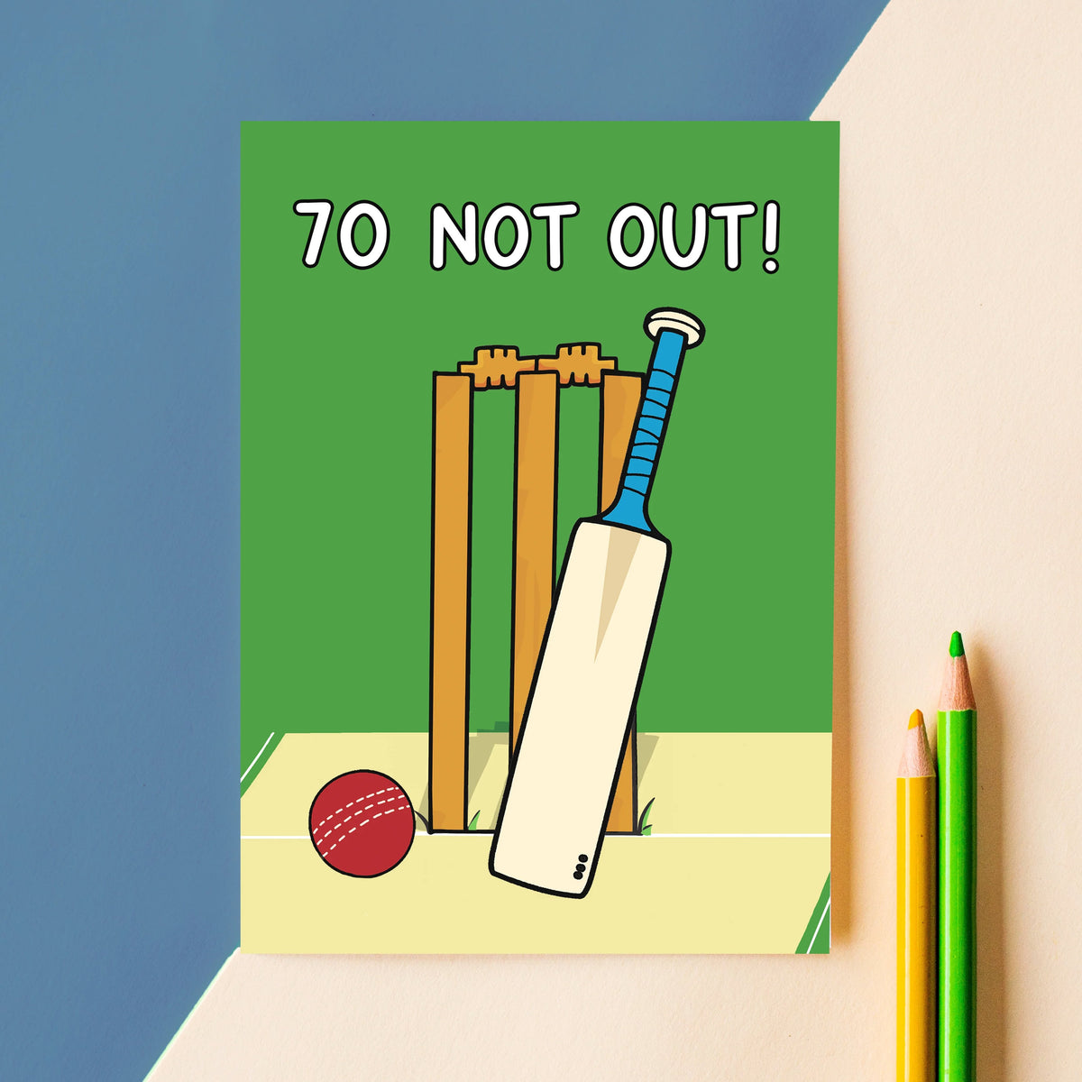 Funny Cricket 70th Birthday Card