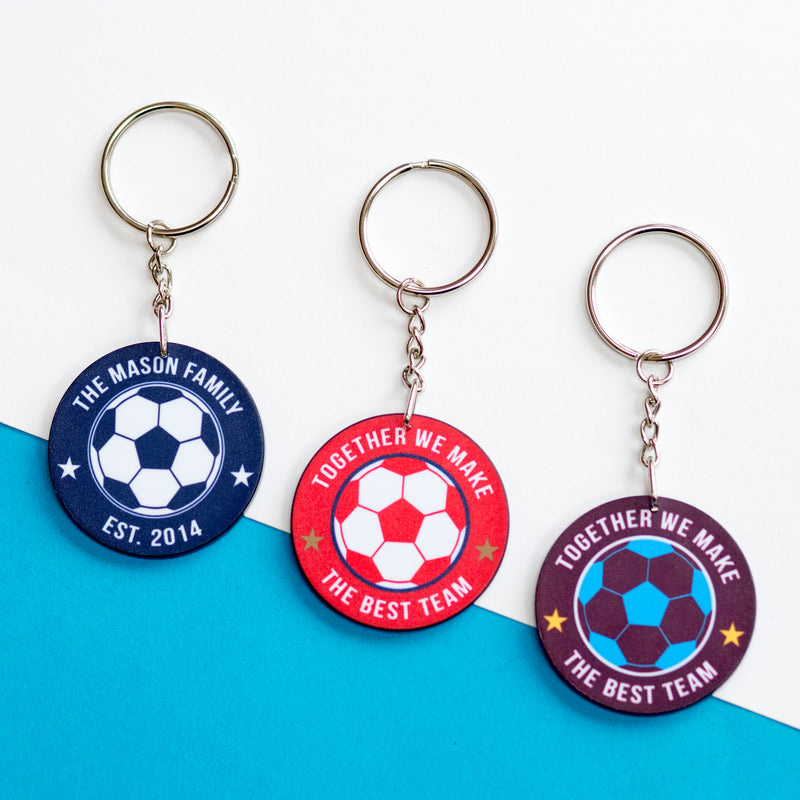 Personalised Football Team Keyring