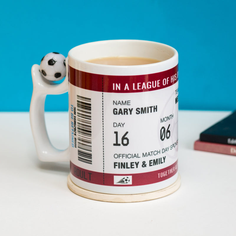 Personalised football mug for Dad