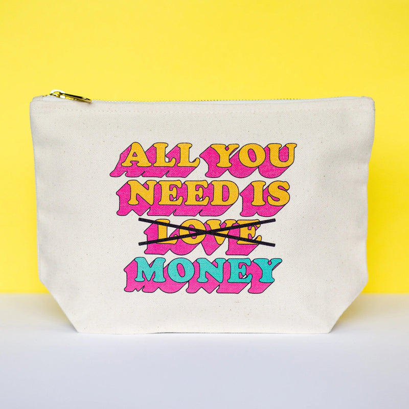 'All You Need Is Money' Cosmetic Bag - Of Life & Lemons®