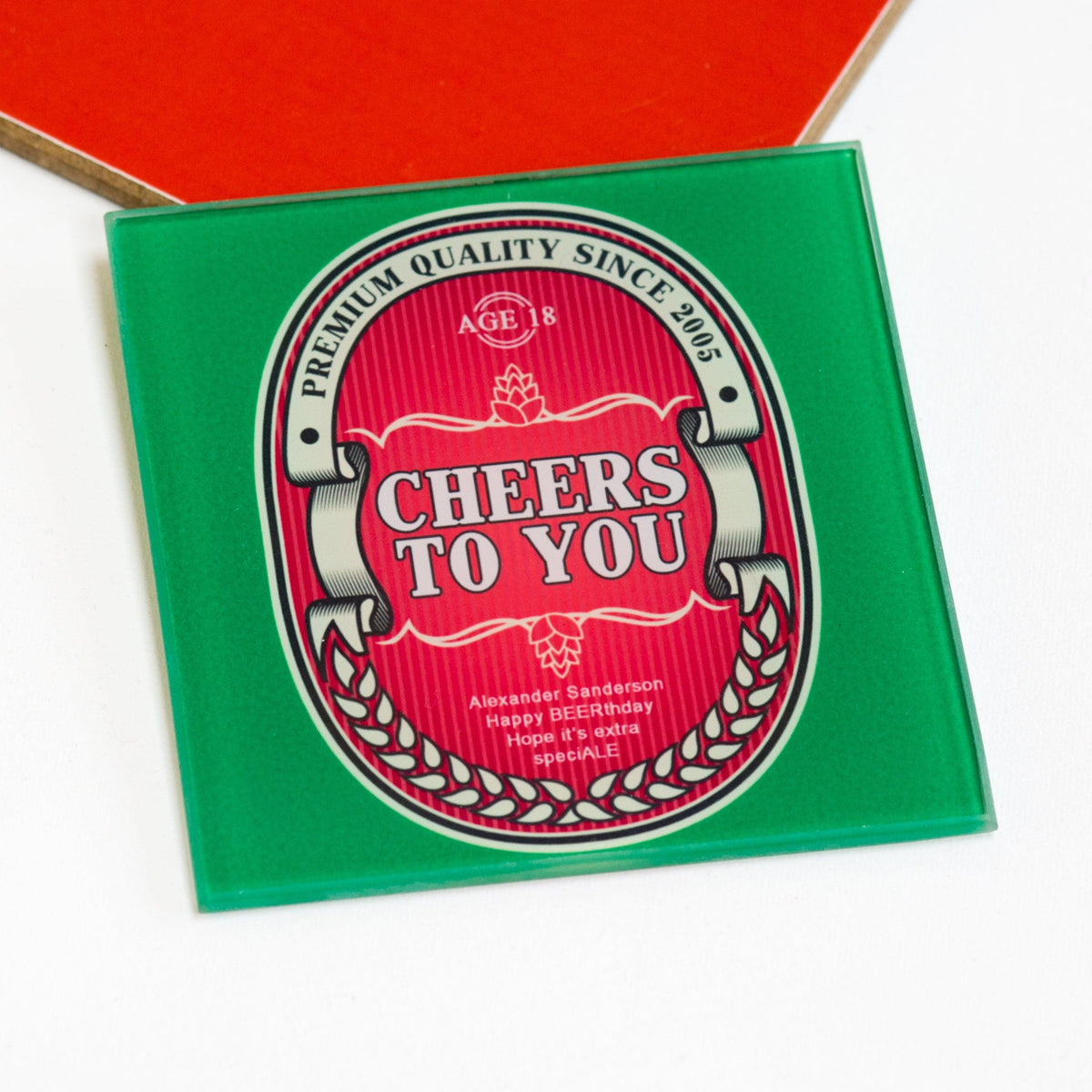 Celebrate Turning 18 with a Custom Coaster: Add a name for a personal touch