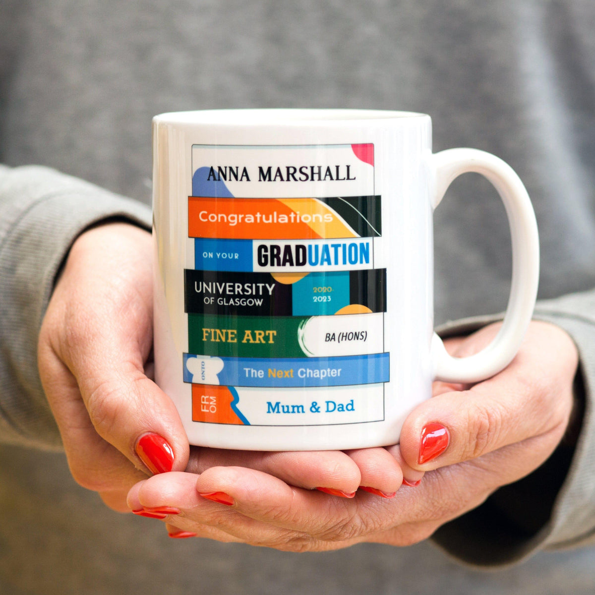 Personalised mug gift for a graduate