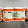 Personalised Engagement Train Ticket Mug - Of Life & Lemons®