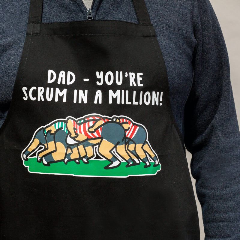 Rugby themed apron gift for A dad