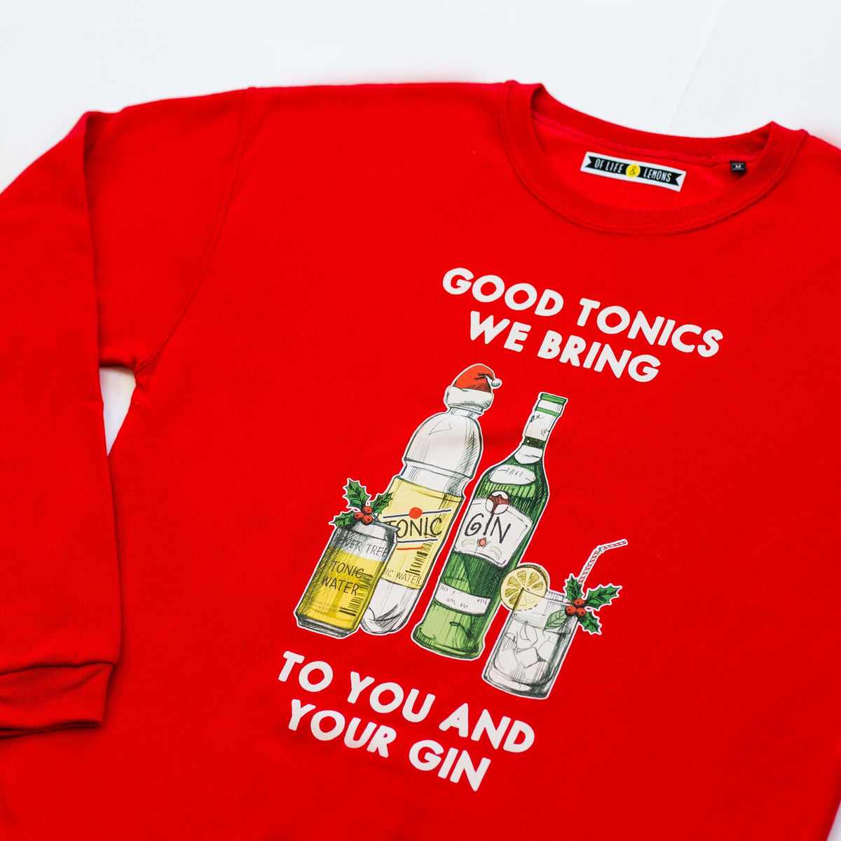 'Good Tonics We Bring' Gin Christmas Jumper - Of Life & Lemons®