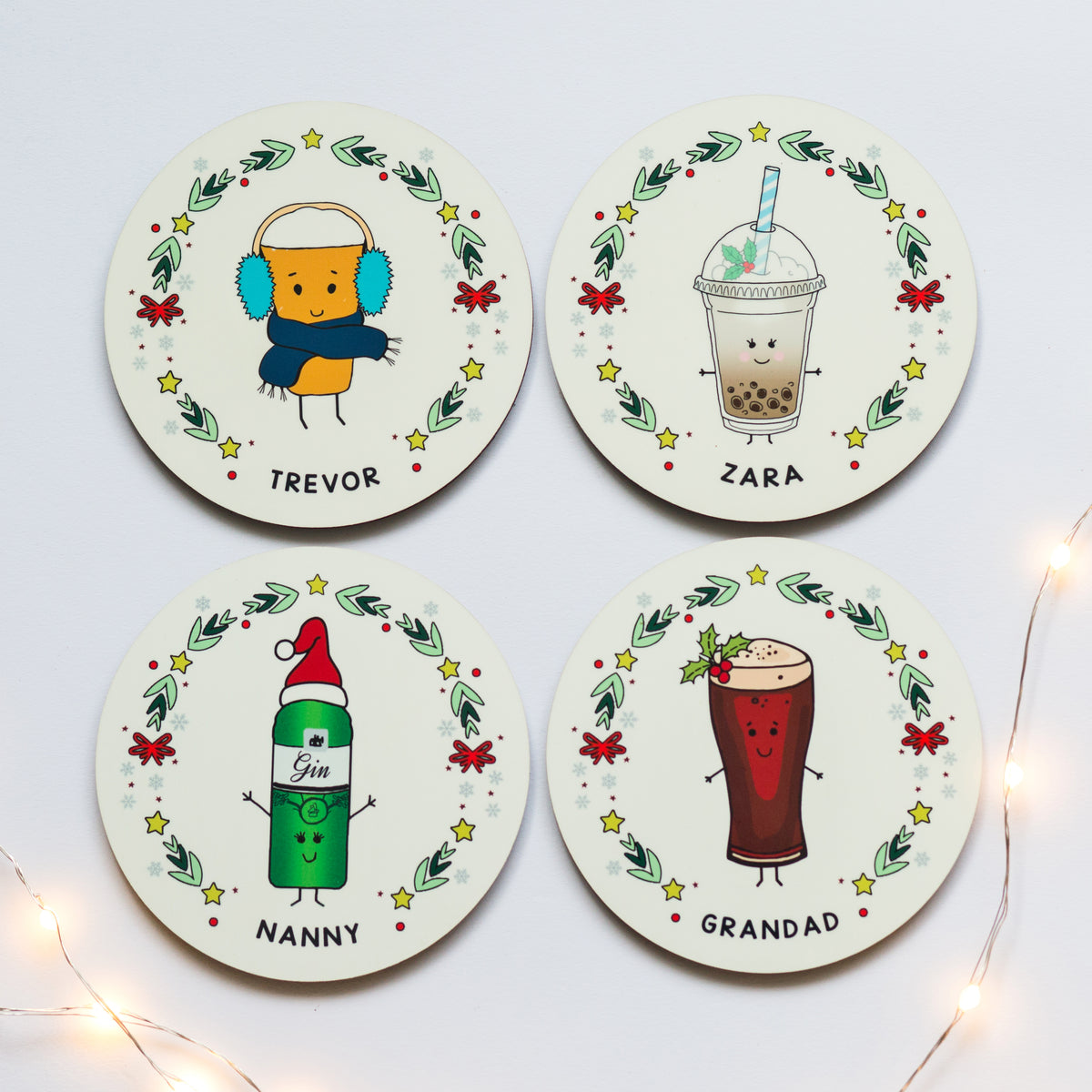 custom christmas coasters 