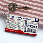 Personalised Boarding Pass Keyring