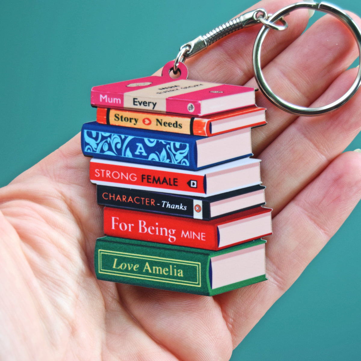 Personalised Books Keyring For Mum