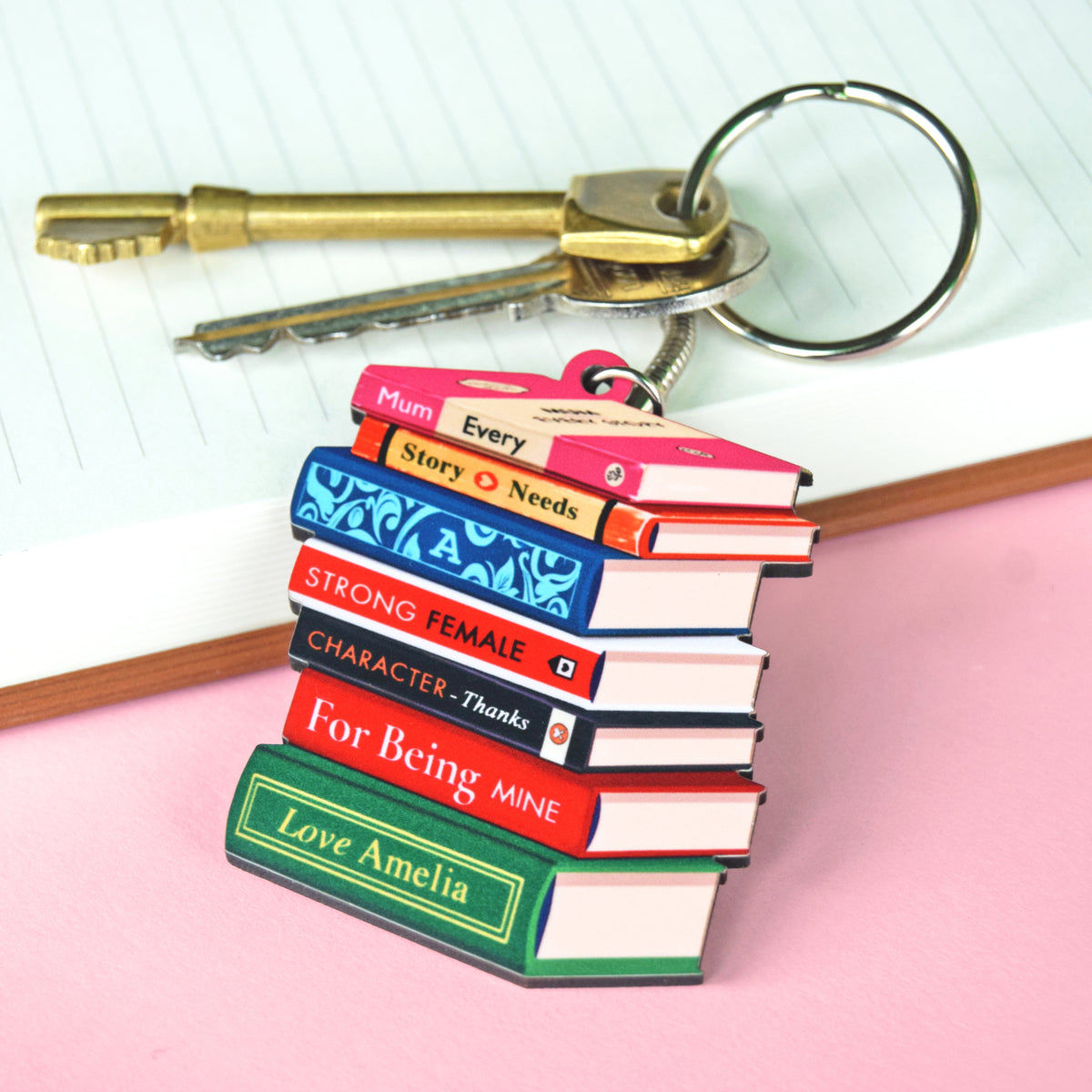 Personalised Books Keyring For Mum