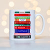 Funny Book Puns Christmas Mug