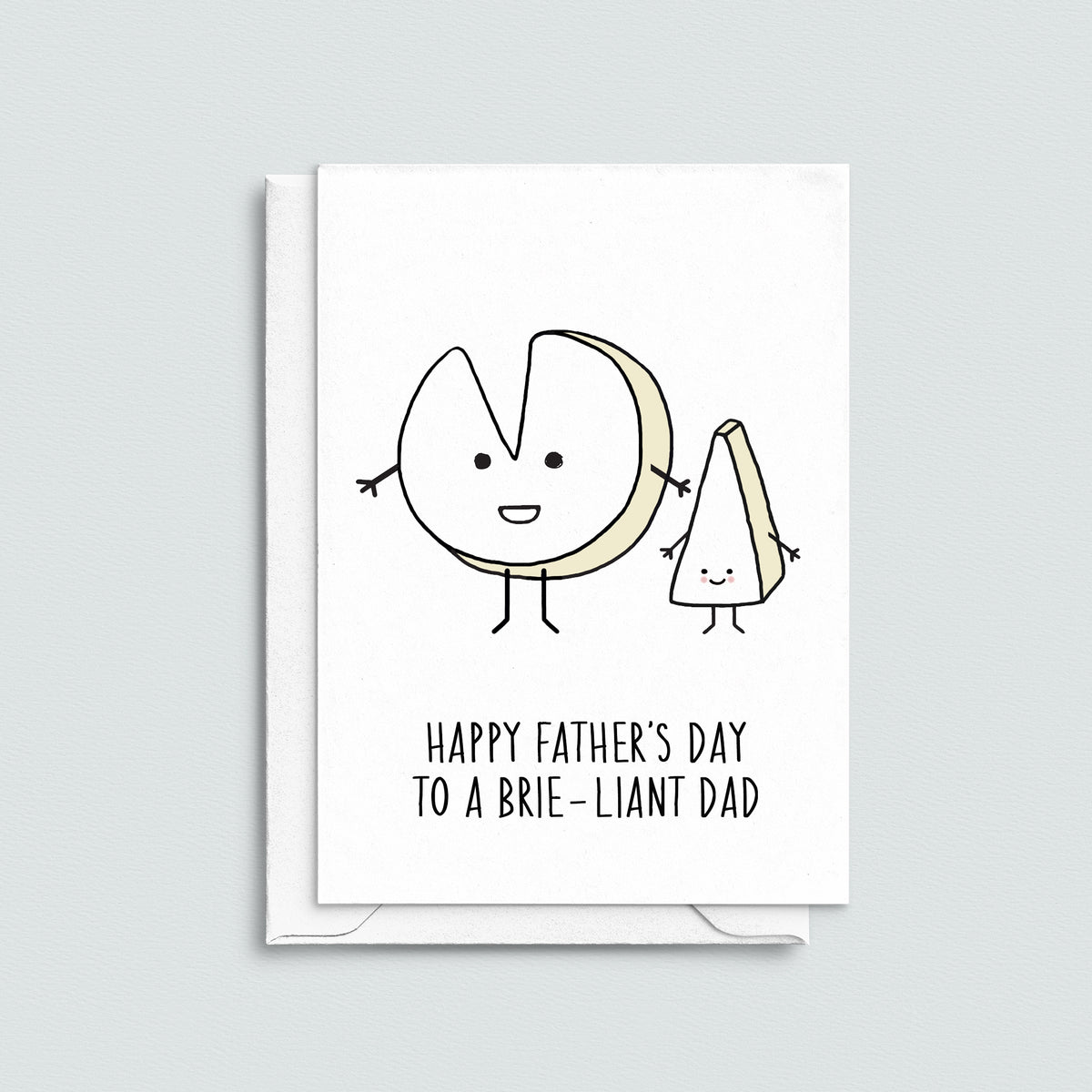 'Brie-liant Dad' Funny Cheese Father's Day Card - Of Life & Lemons®