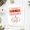 Personalised wedding card with a music theme