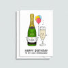 funny birthday card for Cava loving friend