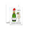 christmas card with cava pun