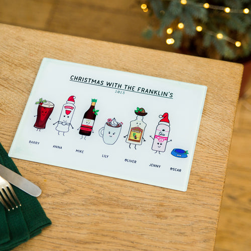 Personalised 'Christmas With..' Chopping Board