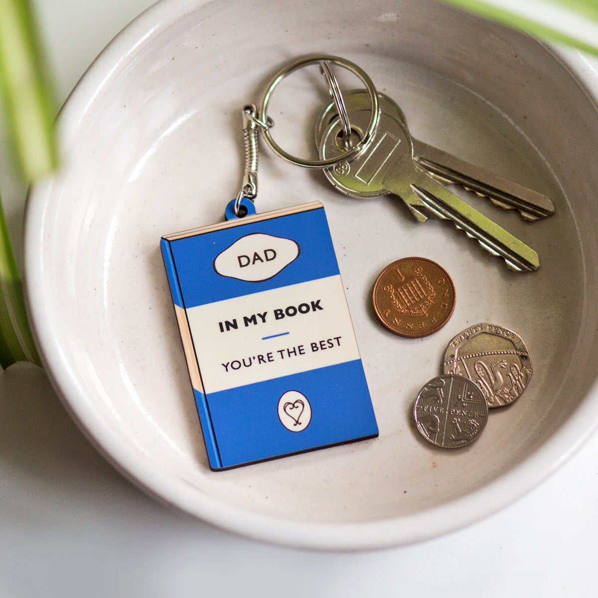 Book Themed Keyring For Dad