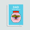 Card for Dad featuring an illustration of a jar of Millions sweets and a funny pun