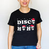 ladies christmas T-shirt with disco slogan