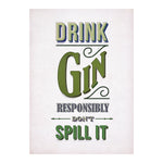 Funny gin postcard