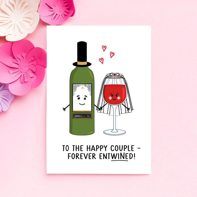 Funny Wine Wedding Card - Of Life & Lemons®