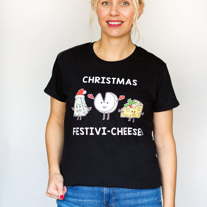 Funny Cheese Ladies Christmas T-Shirt