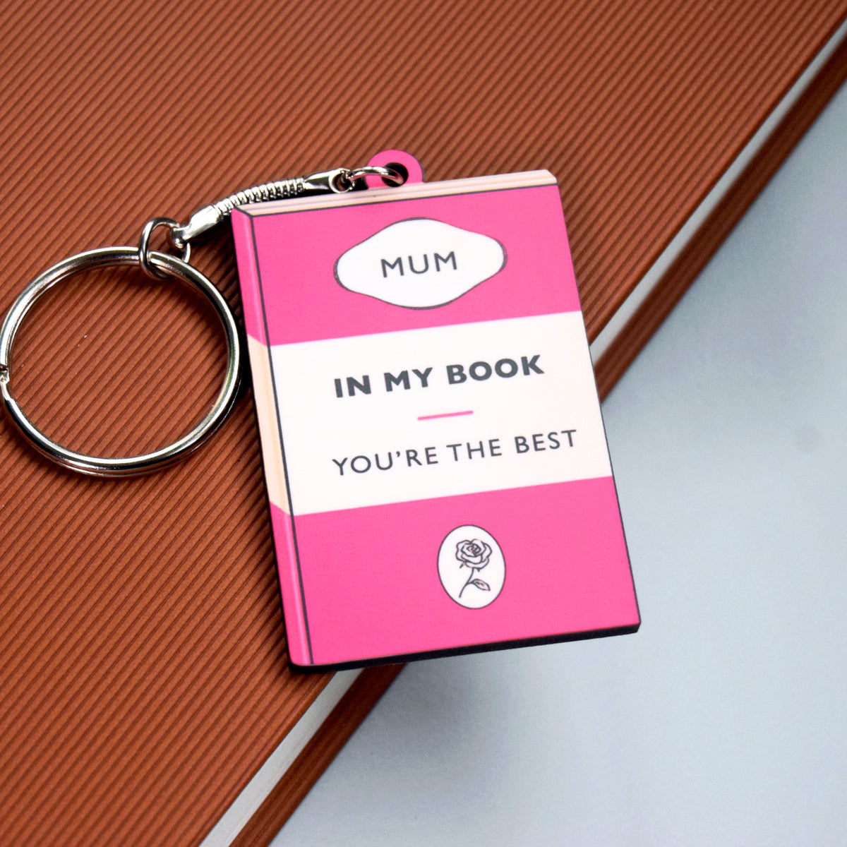 Book Themed Keyring For Mum