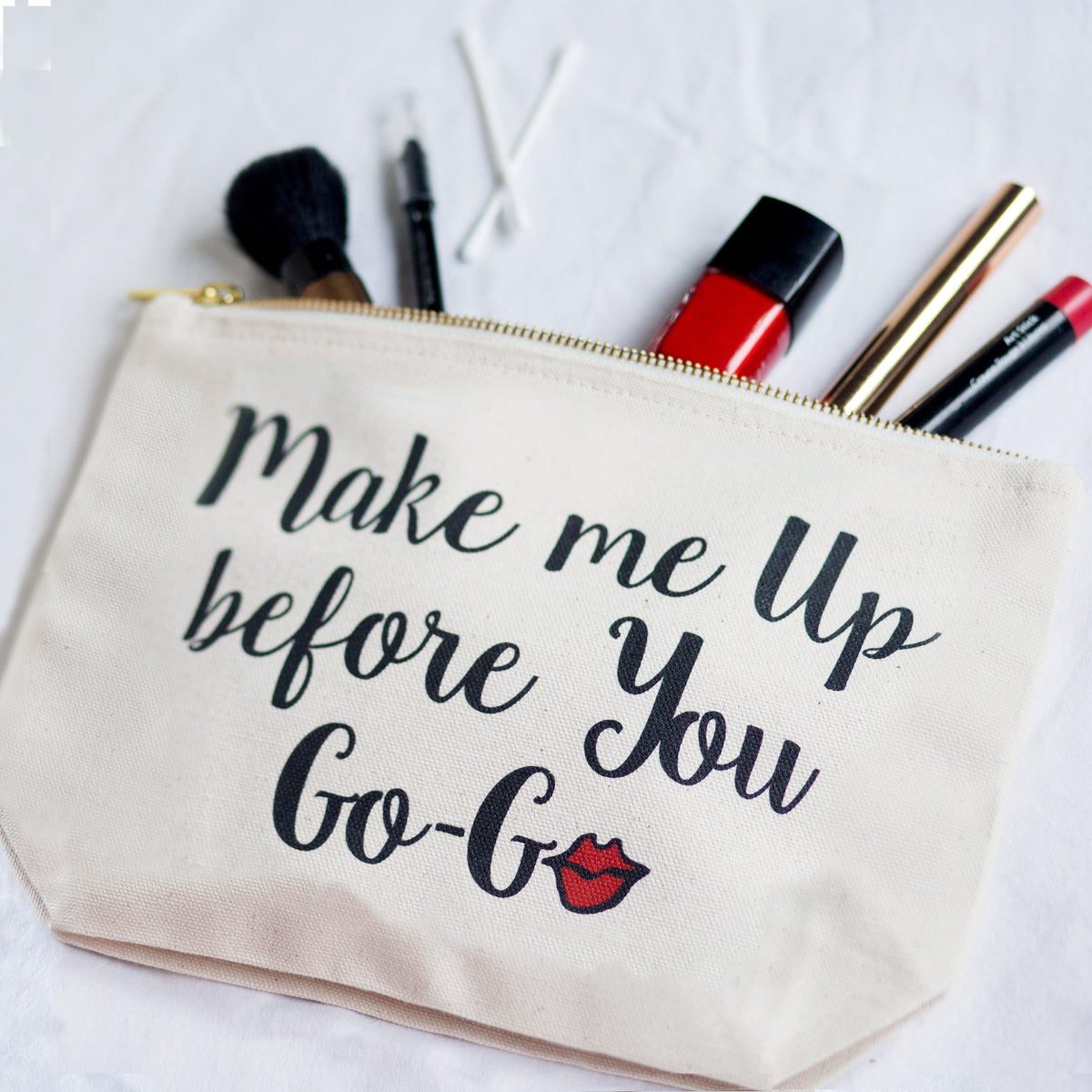 'Make Me Up Before You Go-Go' Make Up Bag - Of Life & Lemons®