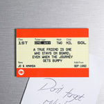 Personalised Train Ticket Fridge Magnet For Friend