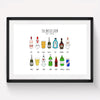 Personalised Friends as Drinks Print - Of Life & Lemons®