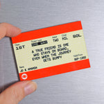 Personalised Train Ticket Fridge Magnet For Friend