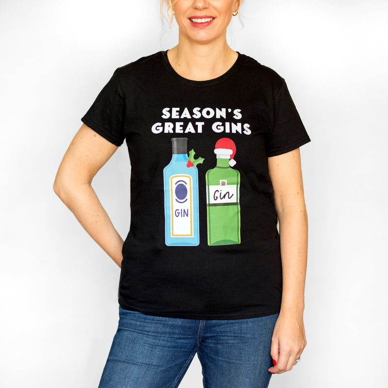 Ladies Gin Christmas T-Shirt