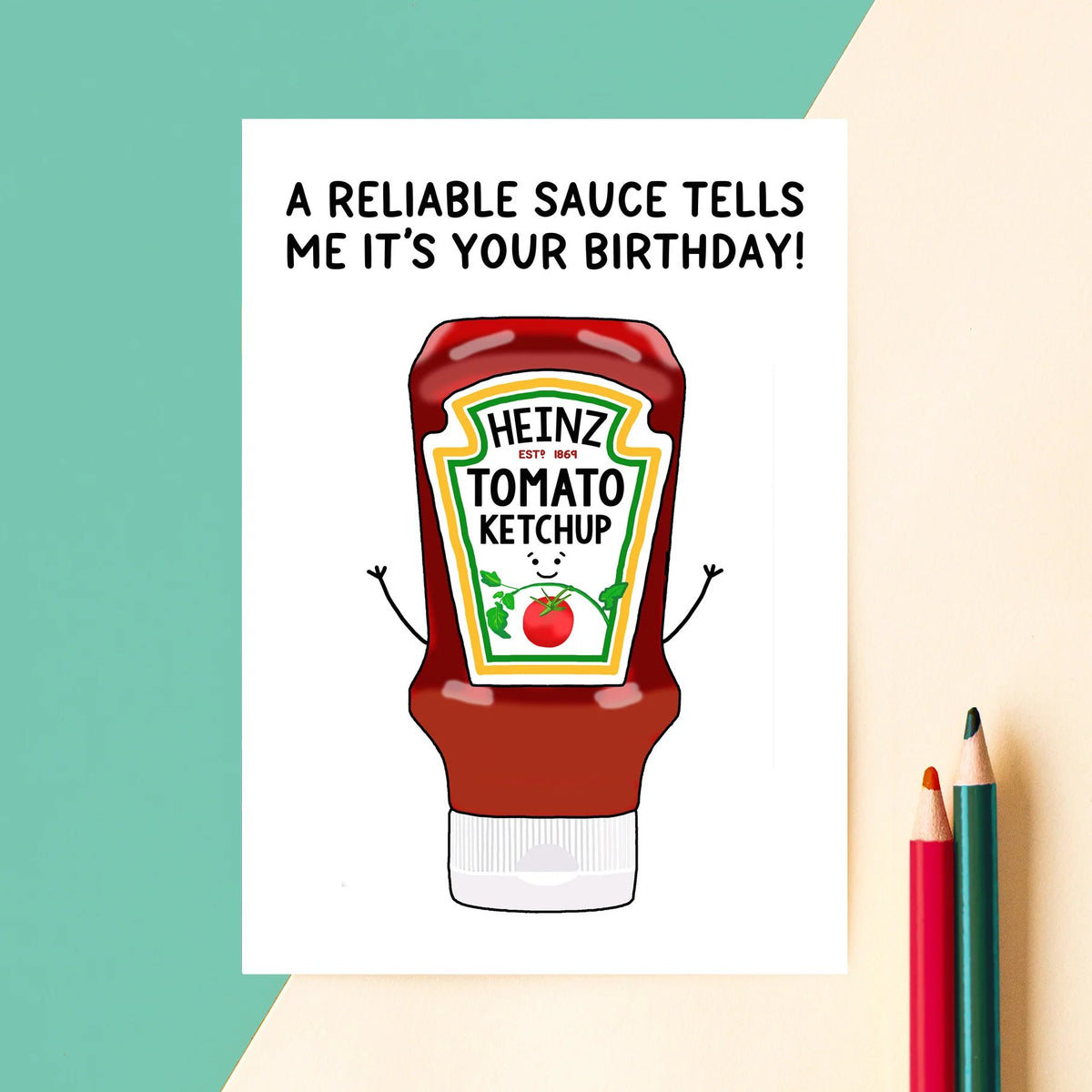 Funny Ketchup Birthday Card