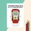 Funny Ketchup Birthday Card