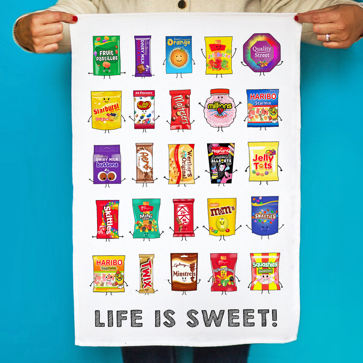 'Life Is Sweet' Tea Towel