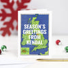 Personalised UK Map Christmas Cards