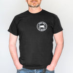 t-shirt for dad who loves to motorcycle. Breast logo of a motorbike and 'best dad by miles' words