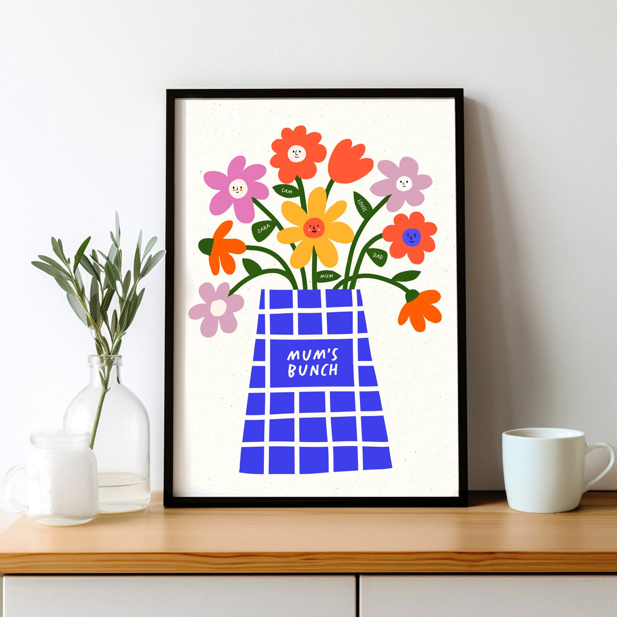 Personalised Flower Print For Mum