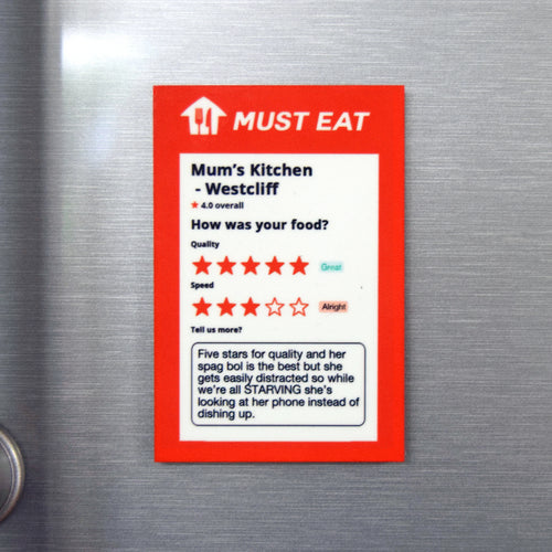 Funny Personalised Food Rating Fridge Magnet