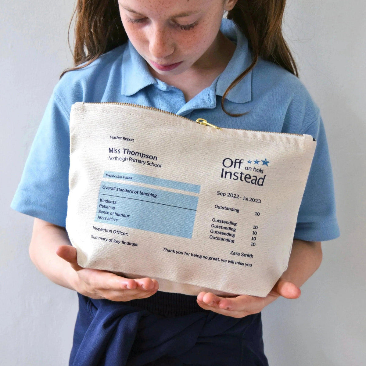 Funny Report Personalised Pouch for Teacher - Of Life & Lemons®