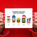 'Seasoning's Greetings' Personalised Family Christmas Cards