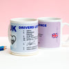 Personalised Driving Licence Mug - Of Life & Lemons®