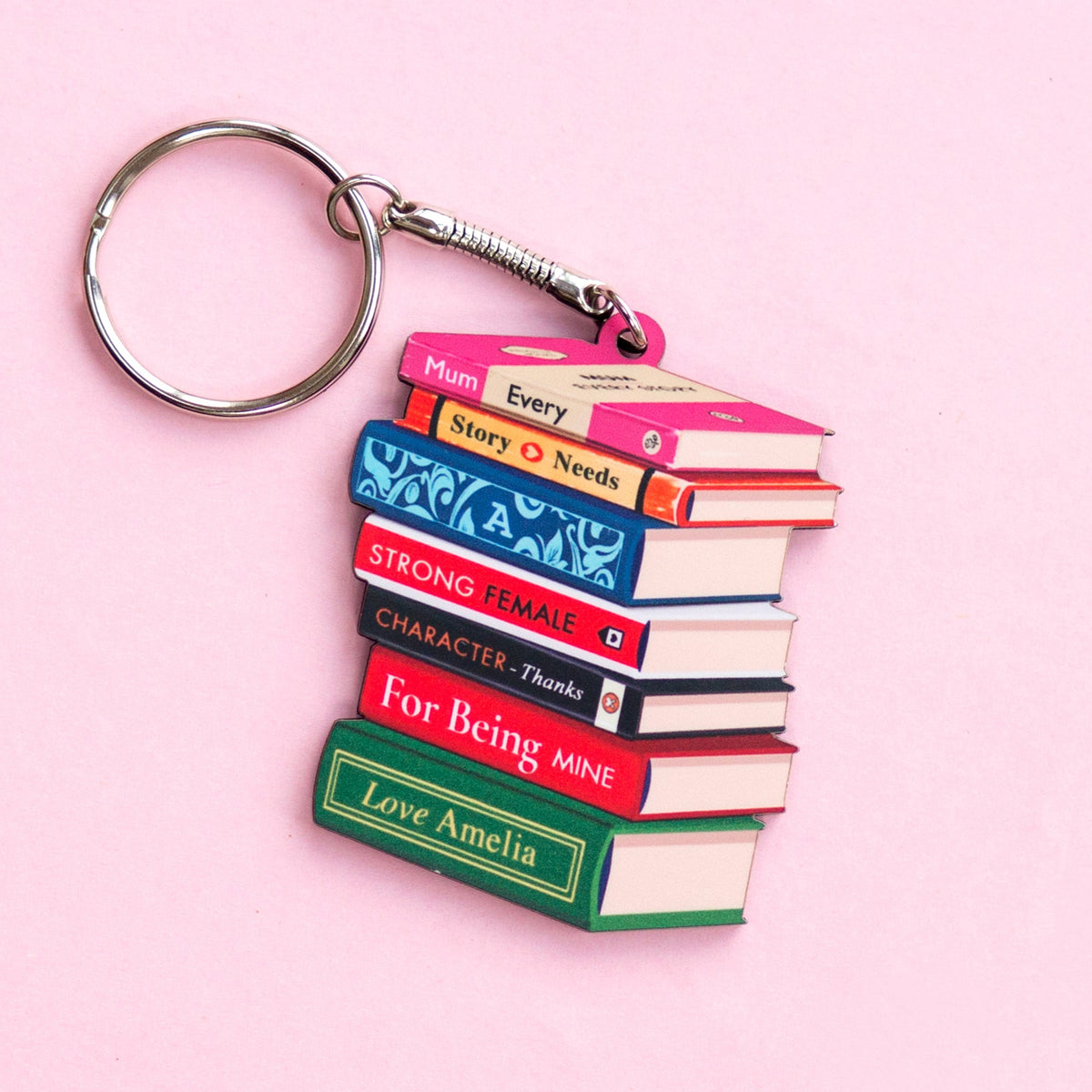 Personalised Books Keyring For Mum