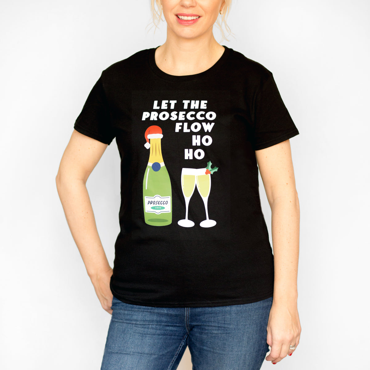 Ladies Prosecco Christmas T-Shirt