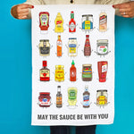 Funny Sauces Tea Towel