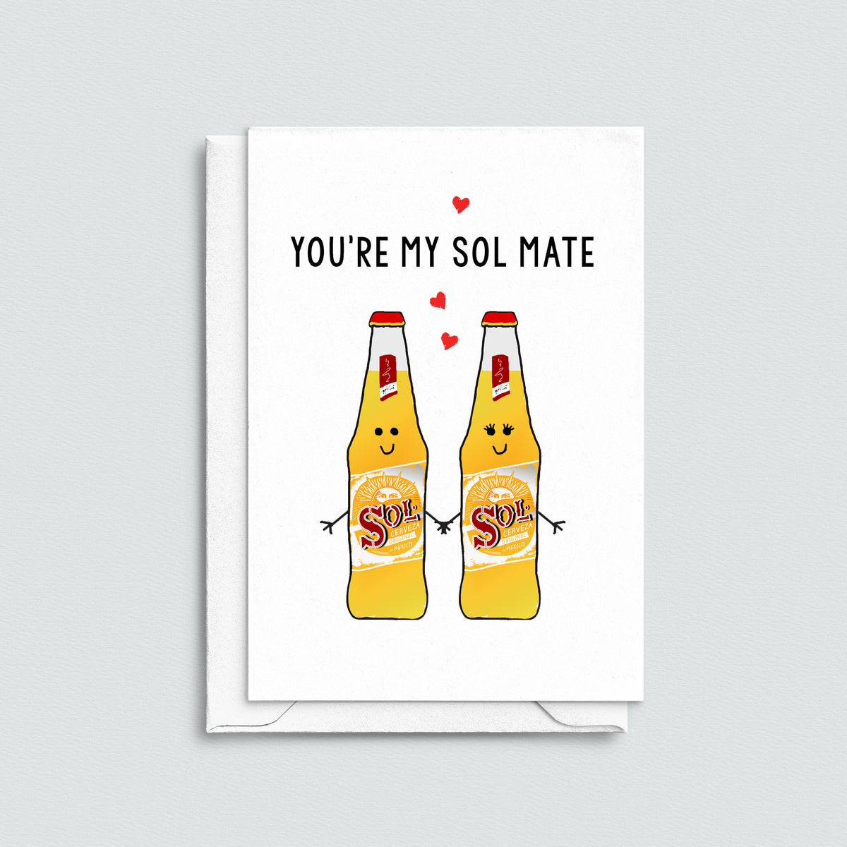 'Sol Mates' Beer Card For Partner