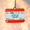 Personalised Train Ticket Christmas Tree Decoration