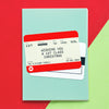 Personalised Train Ticket Christmas Cards