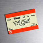 Funny Personalised Train Ticket Fridge Magnet